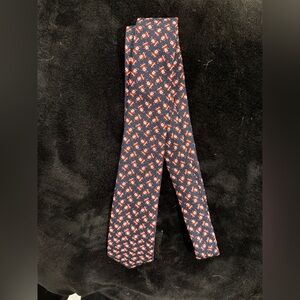 Navy Blue Patterned Men's Tie